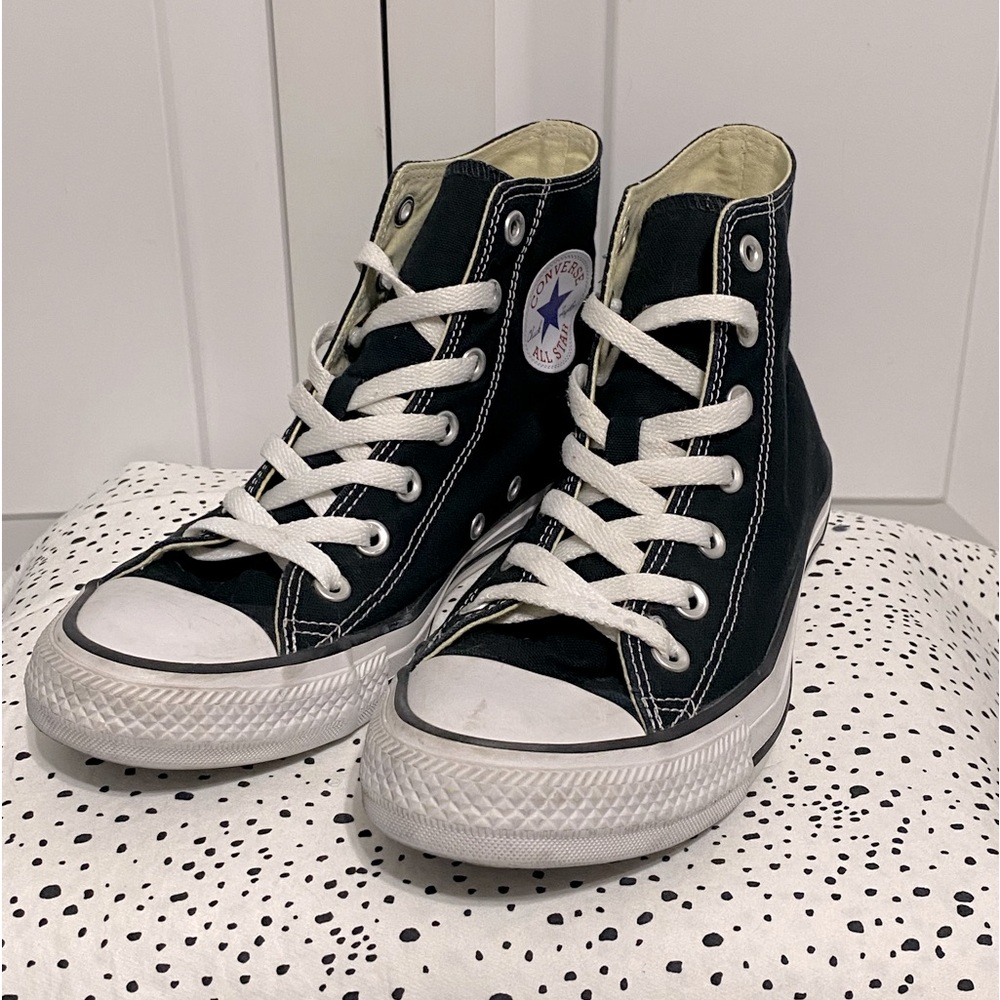 Black Converse All Star High Tops - Size 8